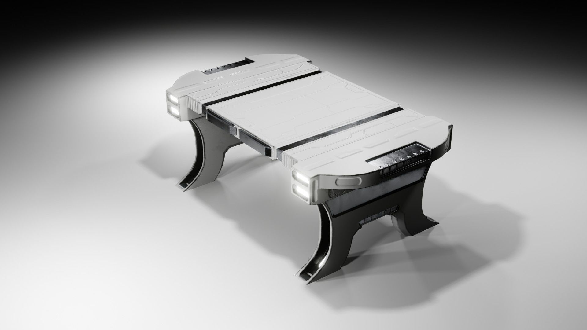 Sci-fi Table Low-poly 3D model_20