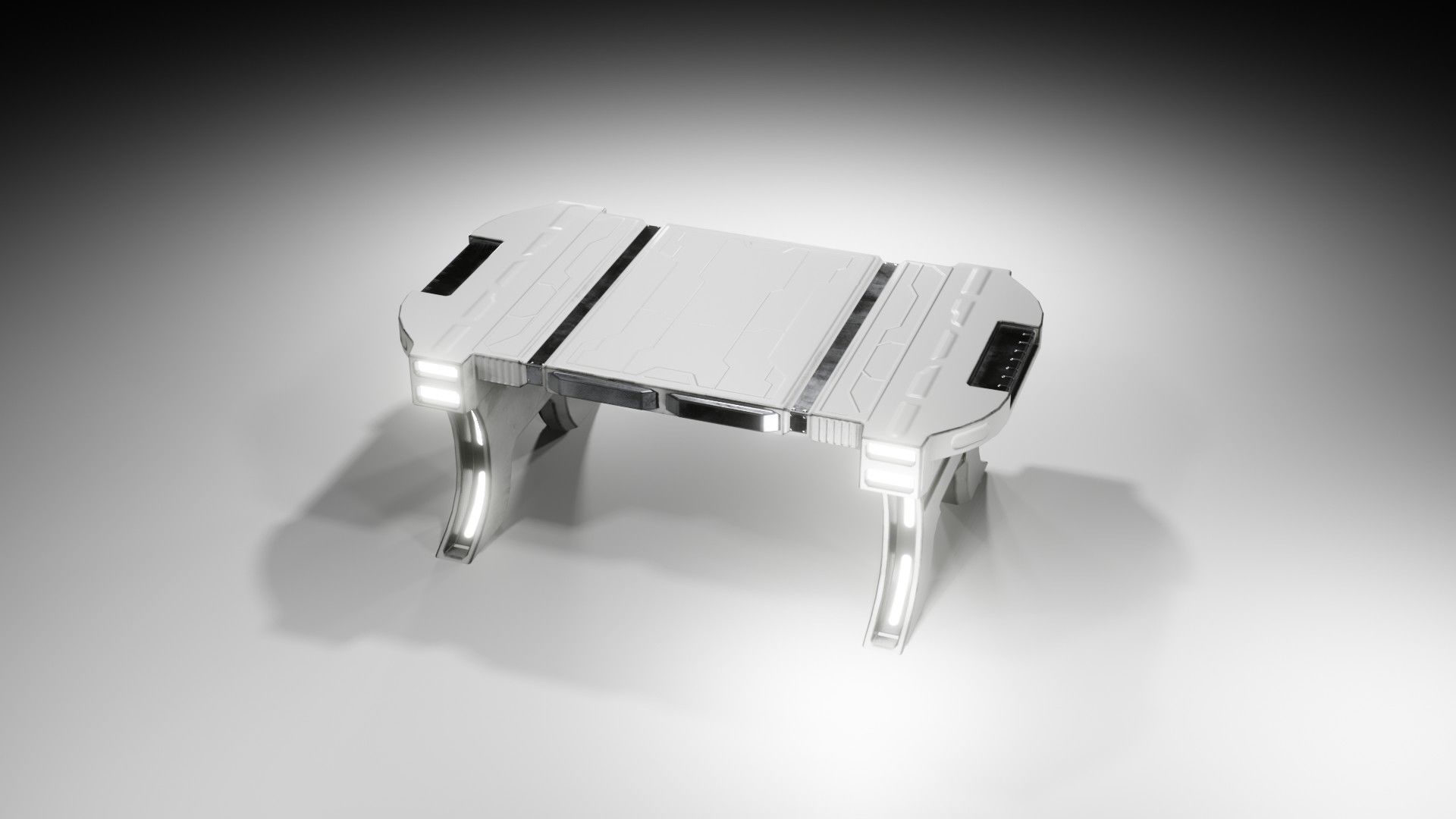 Sci-fi Table Low-poly 3D model_15