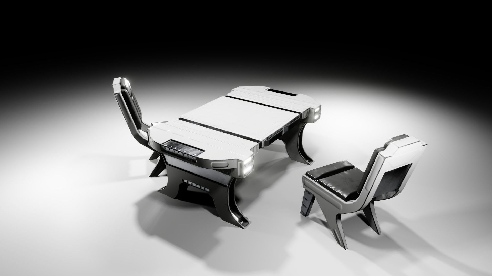 Sci-fi Table Low-poly 3D model_18