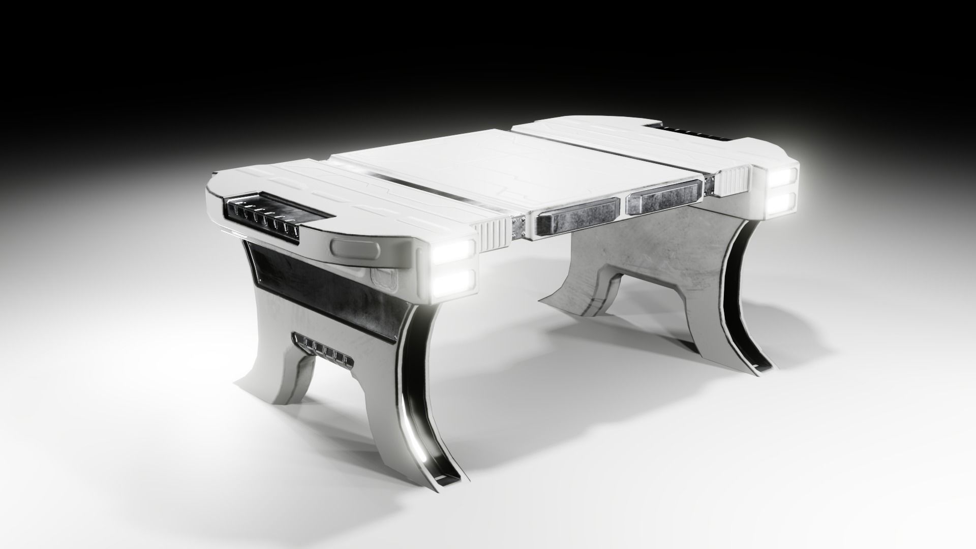 Sci-fi Table Low-poly 3D model_14