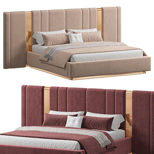 Dharmi bed by evanyrouse Low-poly 3D model