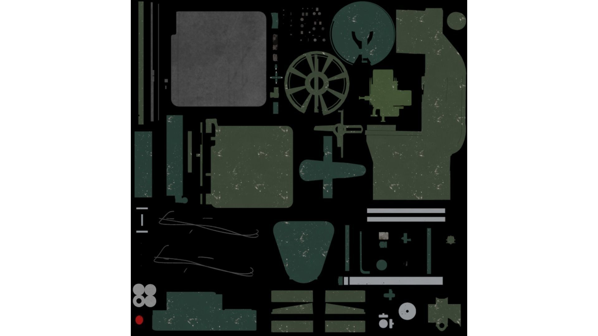 Bandsaw Low-poly 3D model_10