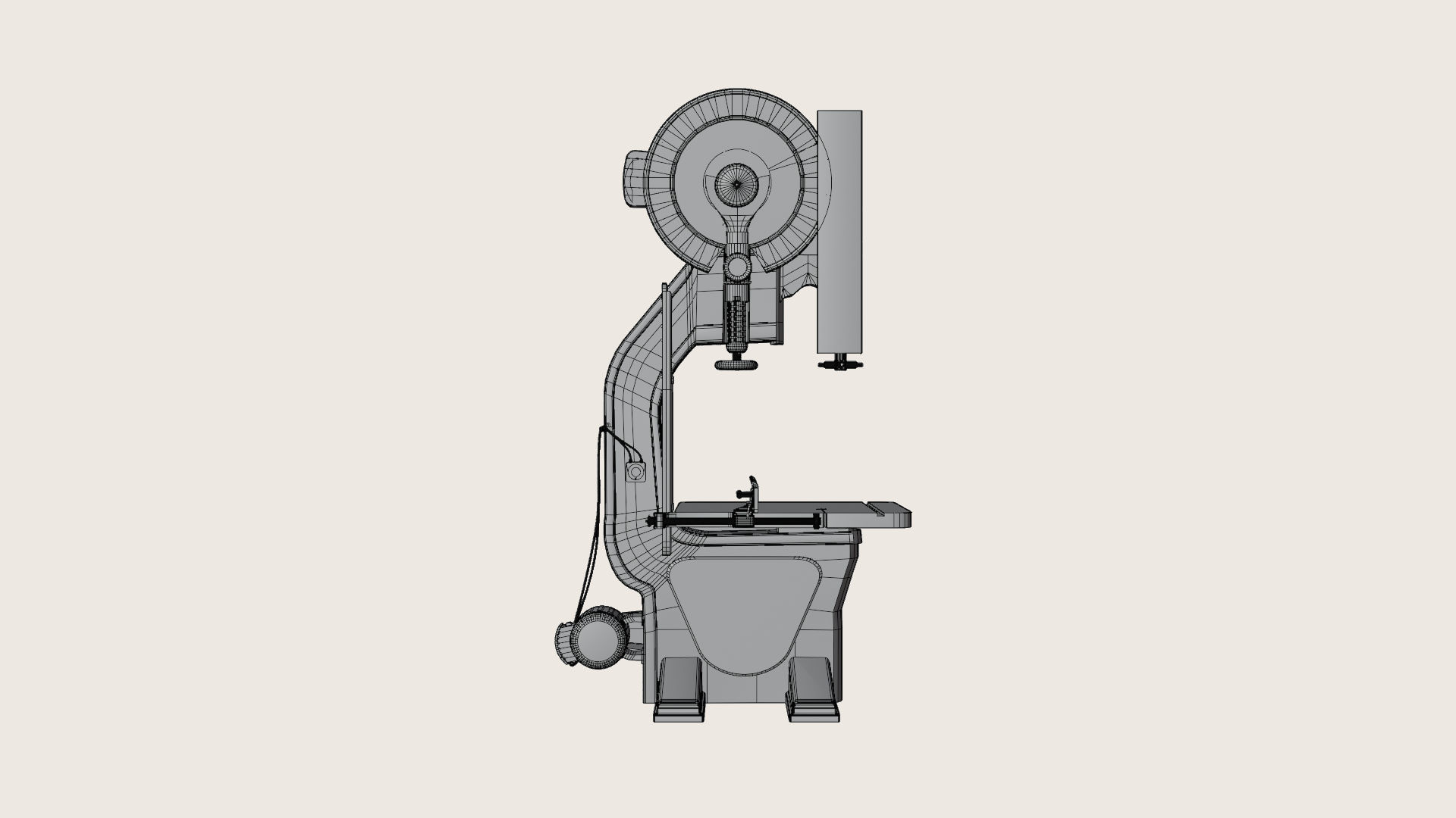 Bandsaw Low-poly 3D model_3