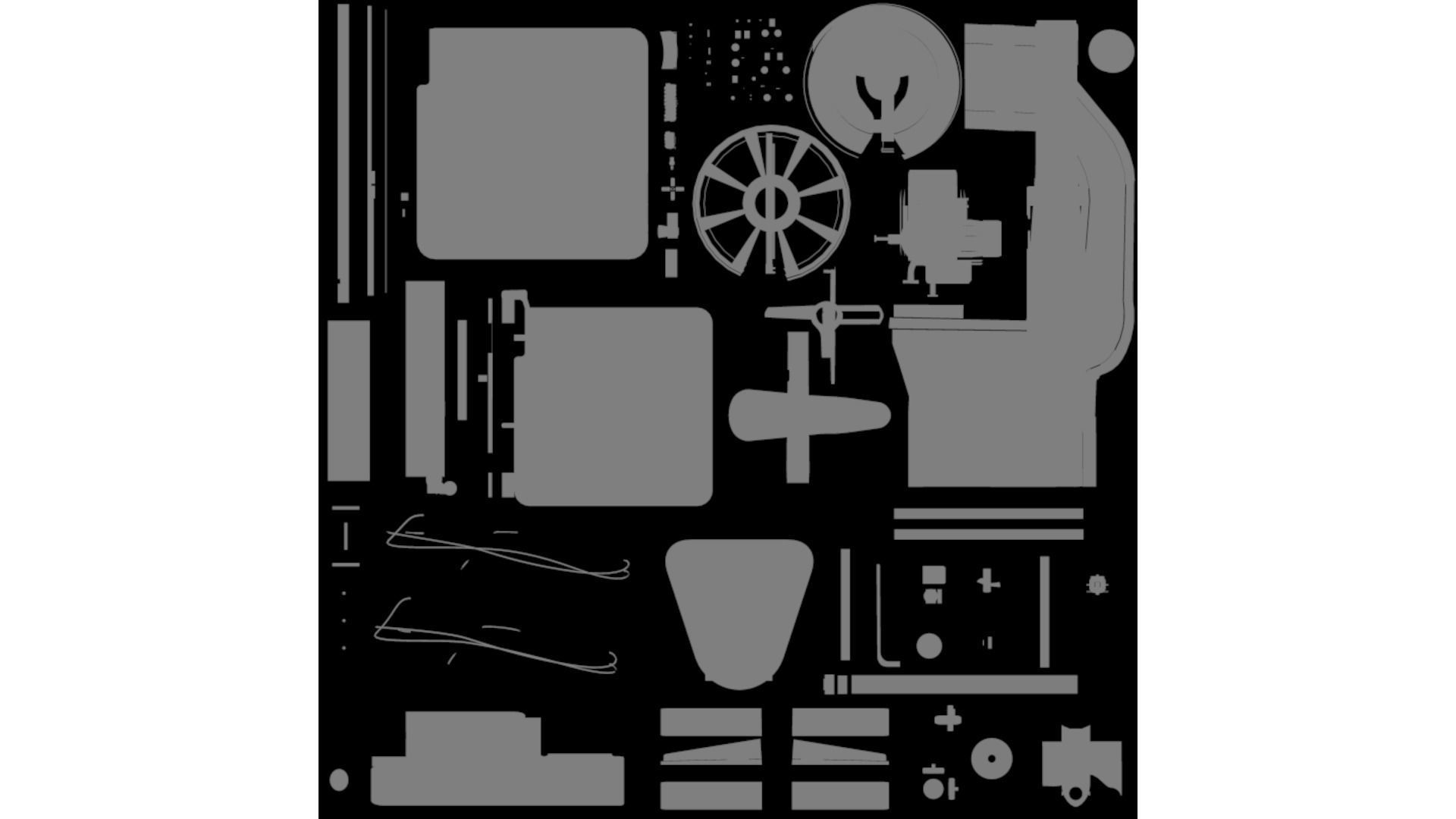 Bandsaw Low-poly 3D model_11