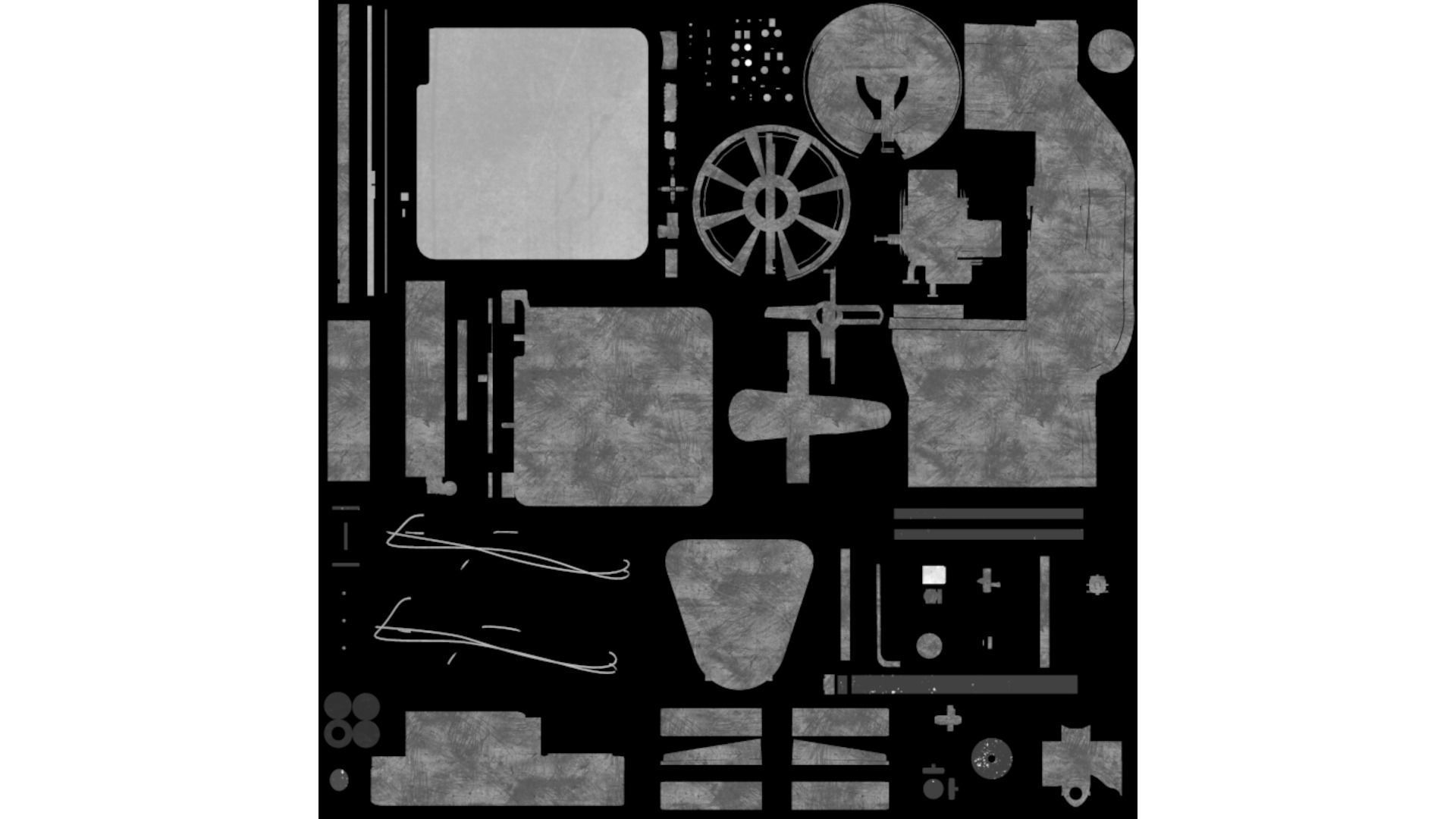 Bandsaw Low-poly 3D model_12