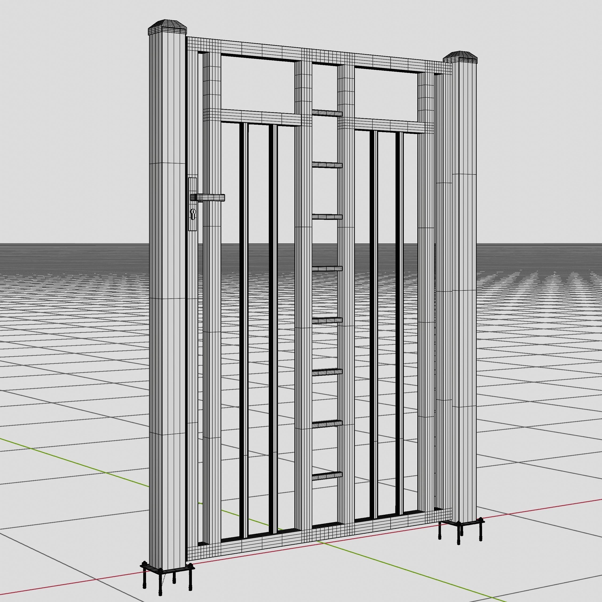 Aluminum Walkway Gate - Model 6 - 3D model_6