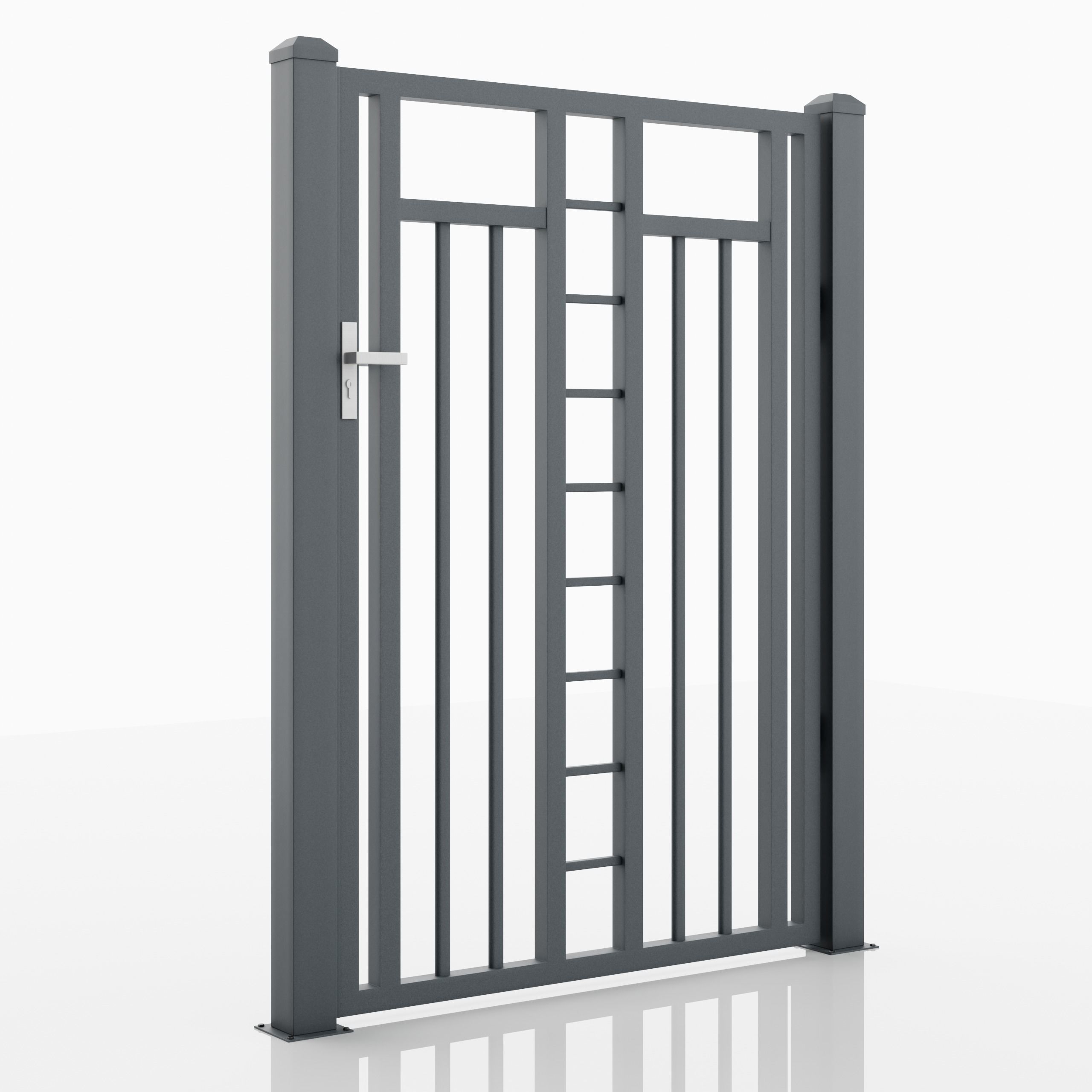 Aluminum Walkway Gate - Model 6 - 3D model_1
