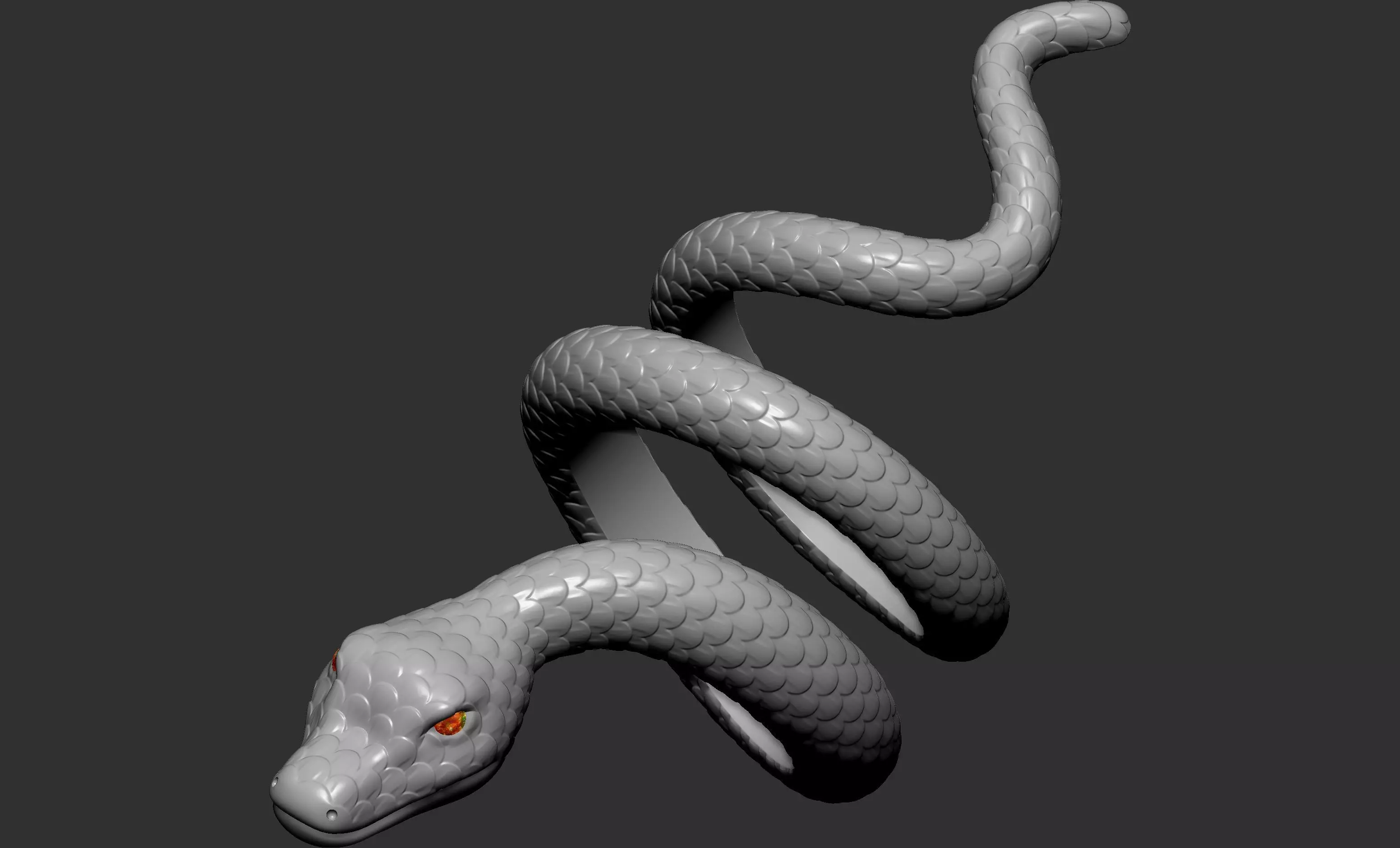 Snake ring 3D print model_0