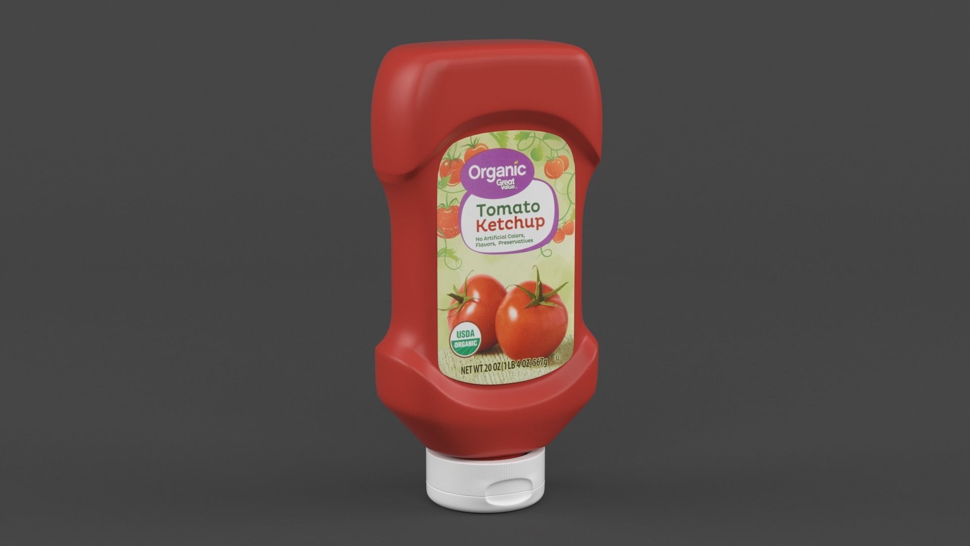 Ketchup Bottle 3D model_3