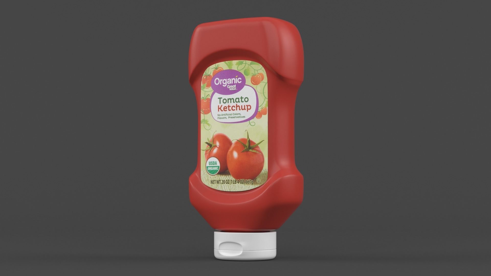 Ketchup Bottle 3D model_4