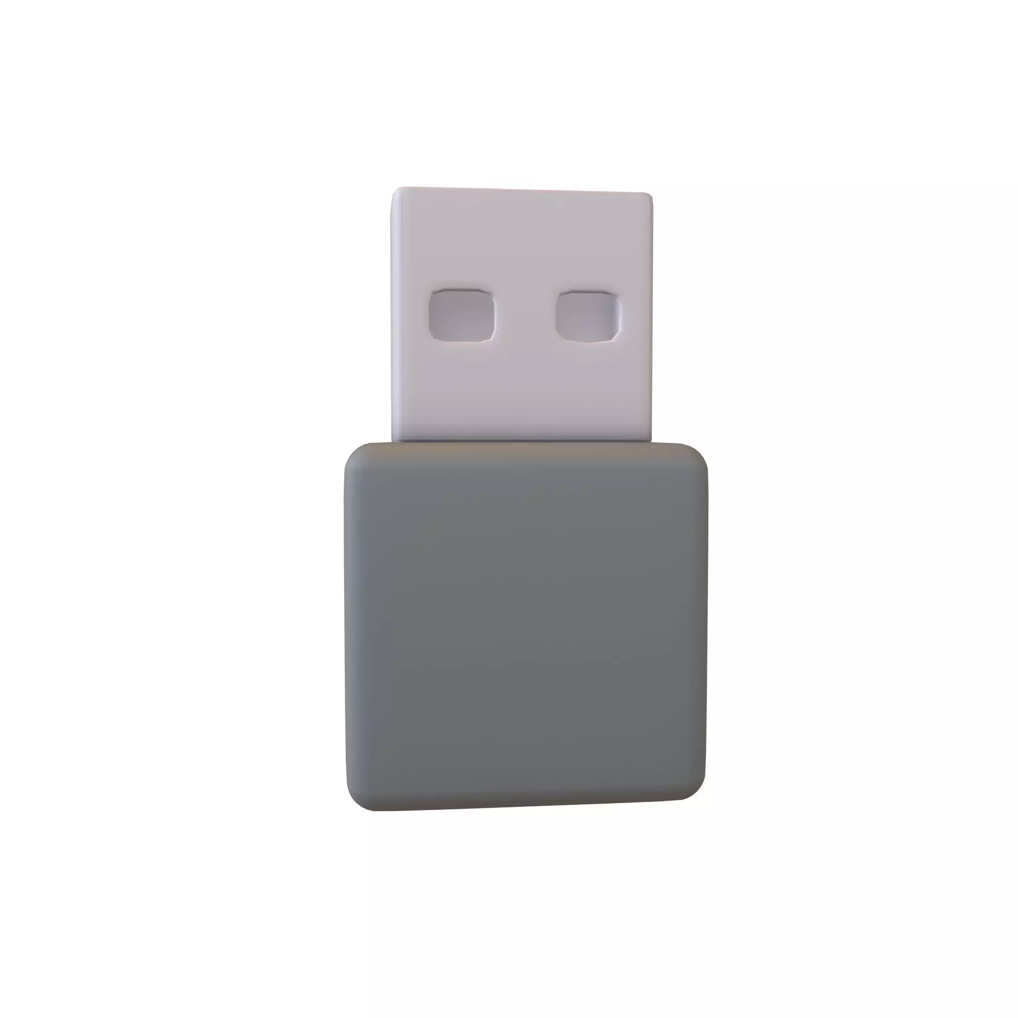 USB Icon v1 001 Low-poly 3D model_0