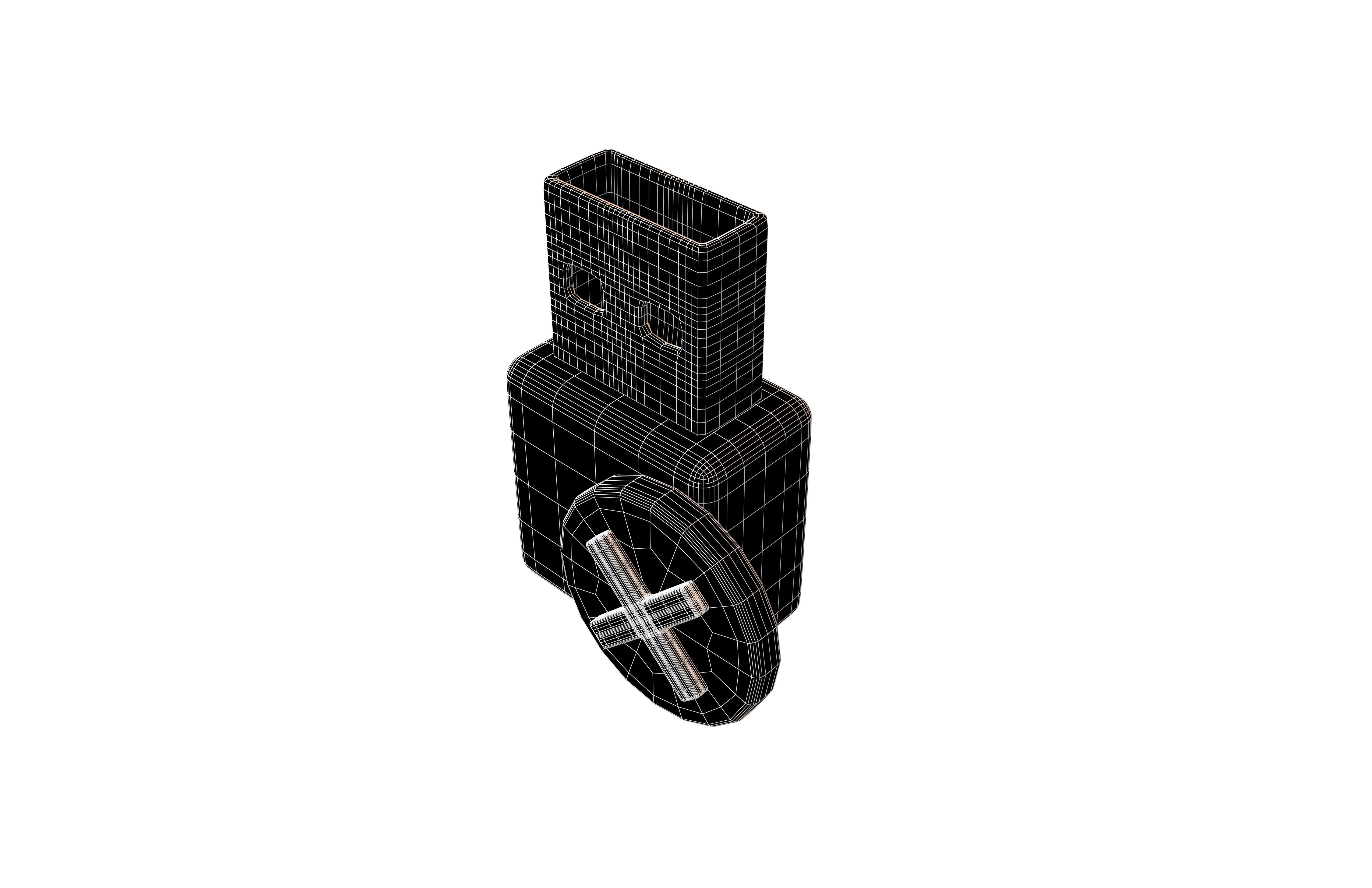 USB Disconnected Icon v1 001 Low-poly 3D model_5