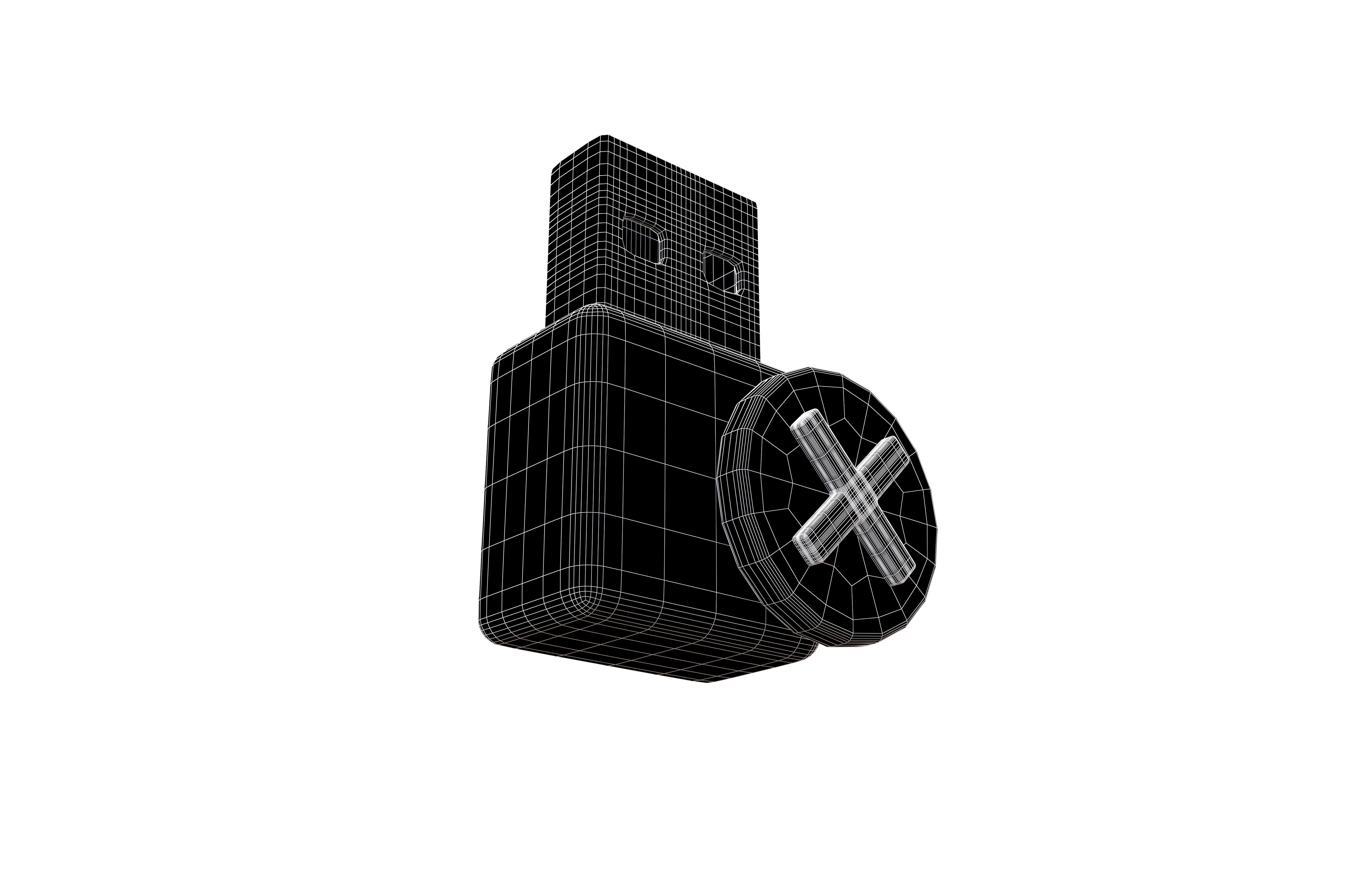 USB Disconnected Icon v1 001 Low-poly 3D model_6