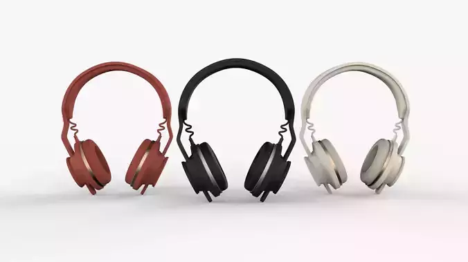 Headphone headphones Low-poly 3D model