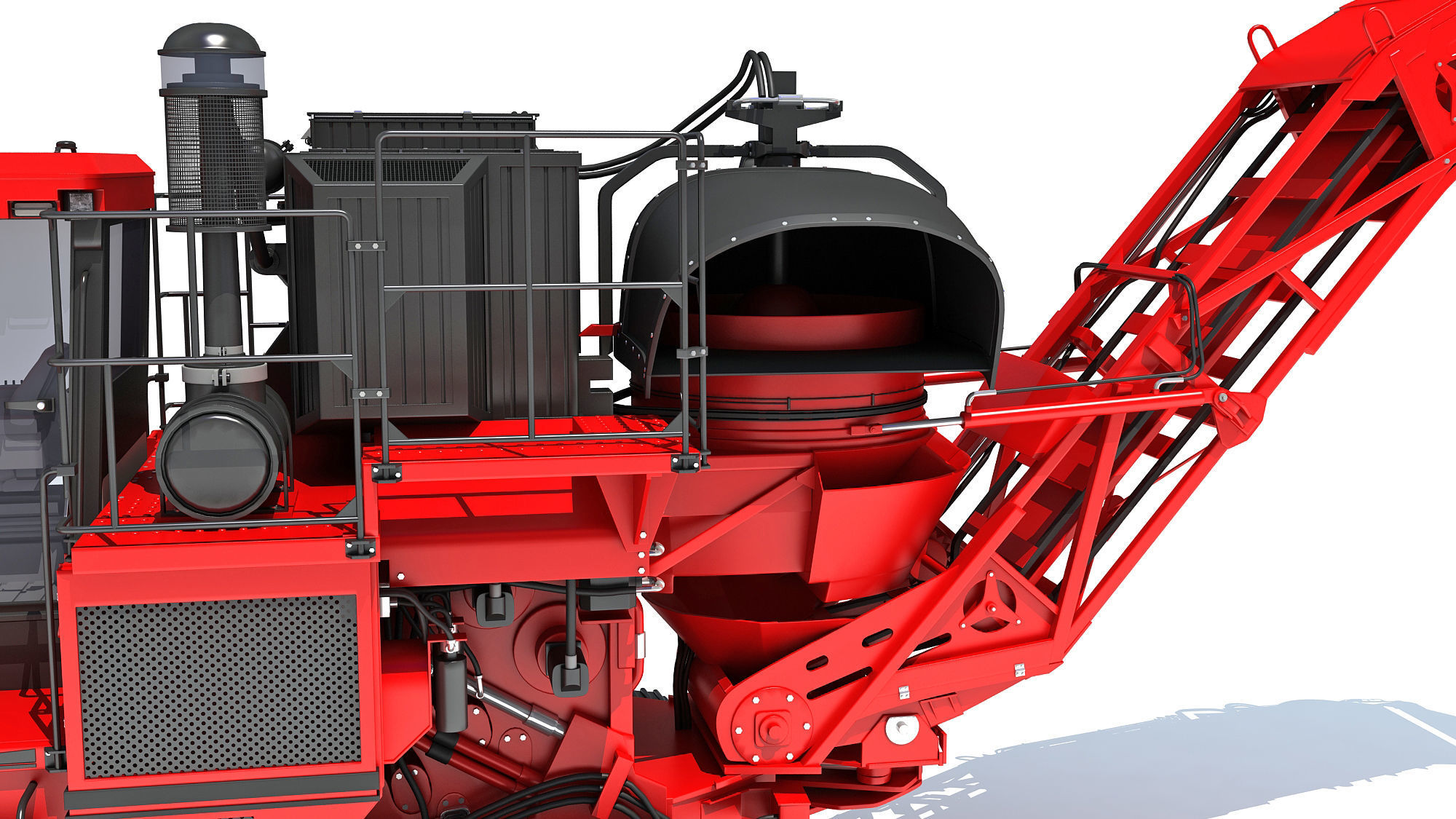 Sugar Cane Harvester 3D model_16