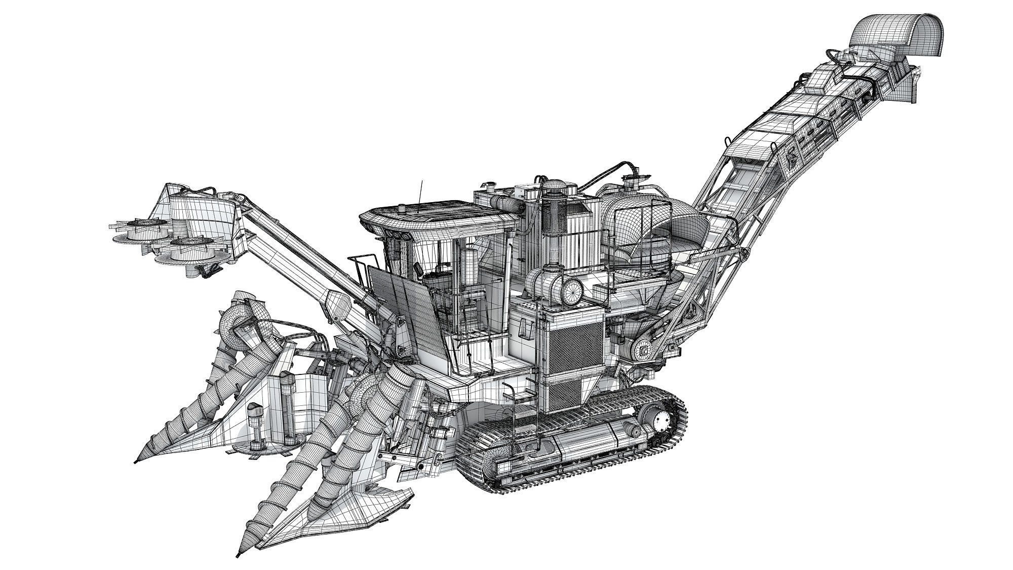 Sugar Cane Harvester 3D model_20