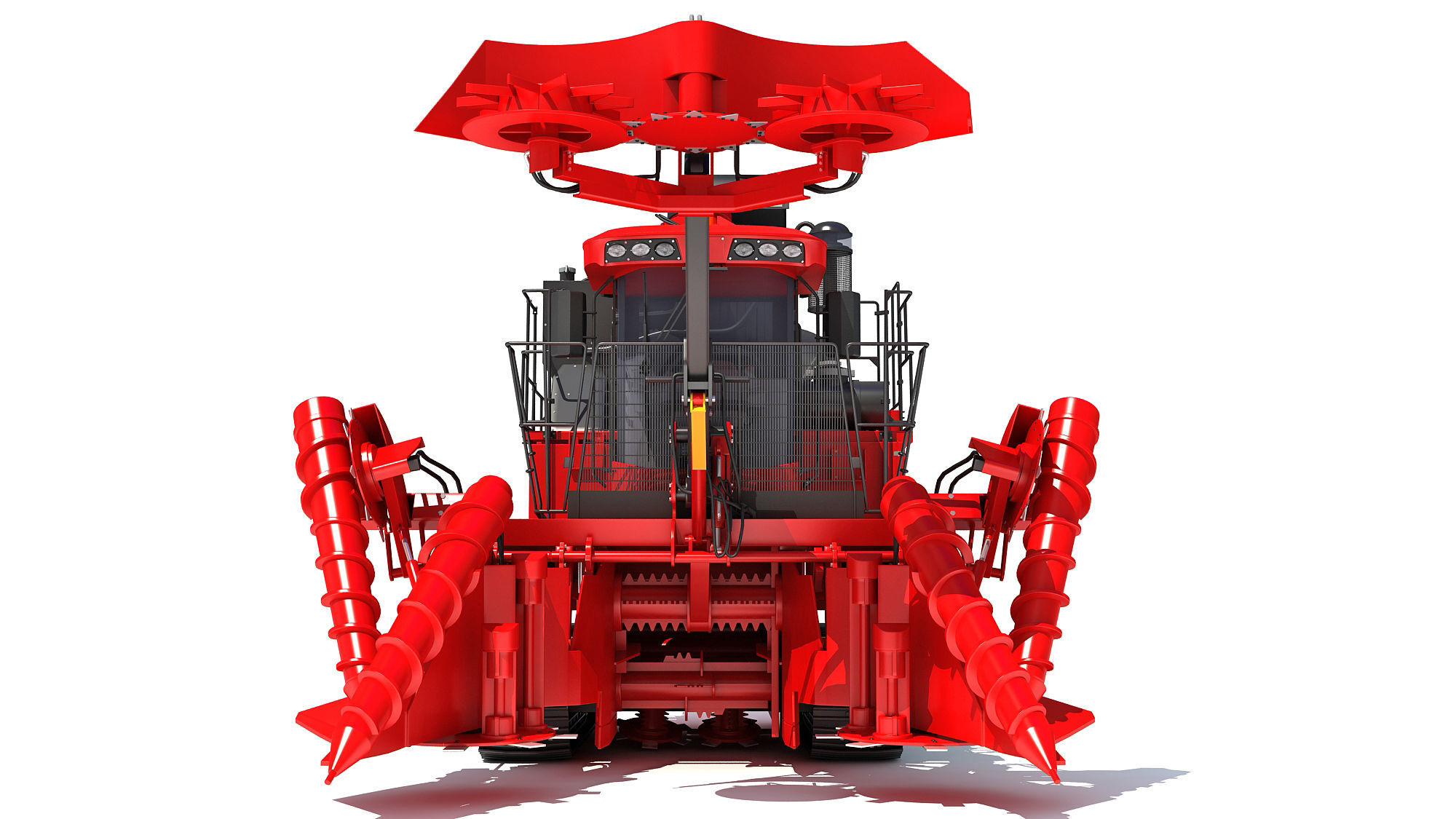 Sugar Cane Harvester 3D model_10