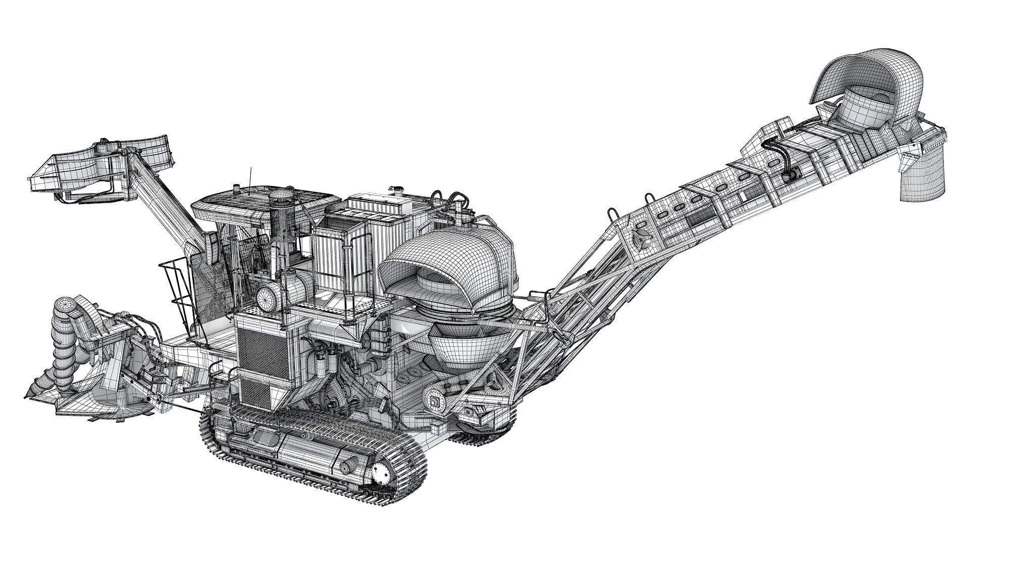 Sugar Cane Harvester 3D model_21