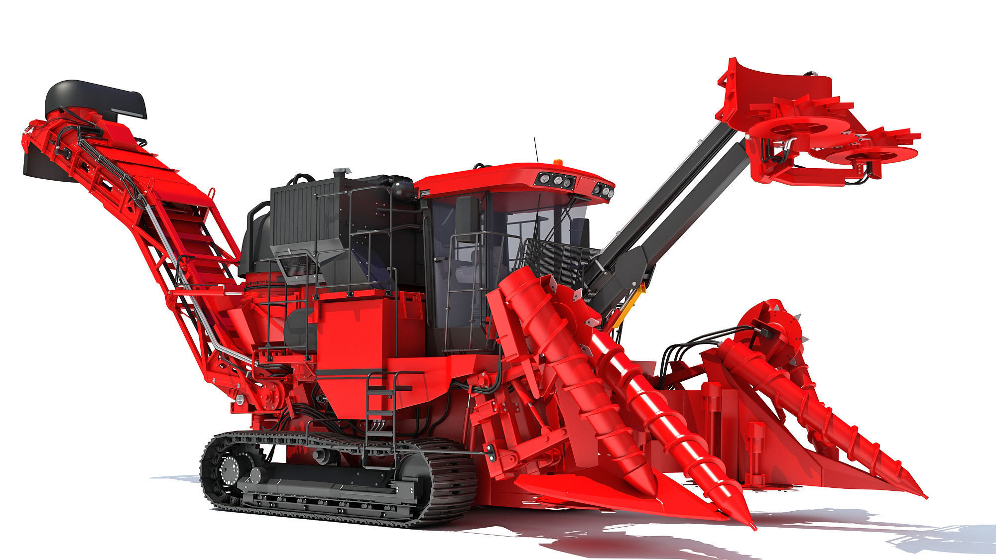 Sugar Cane Harvester 3D model_7