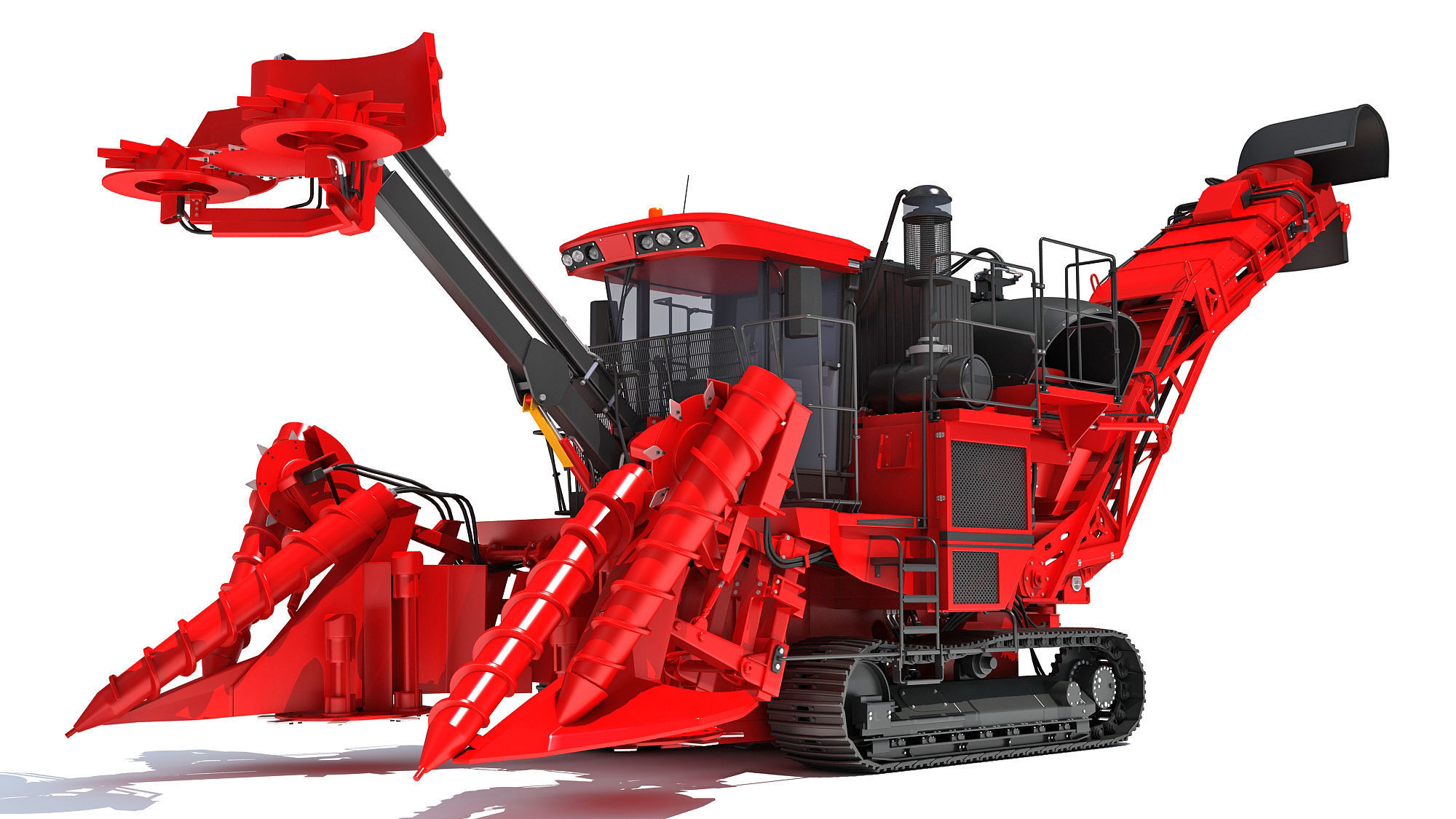Sugar Cane Harvester 3D model_8