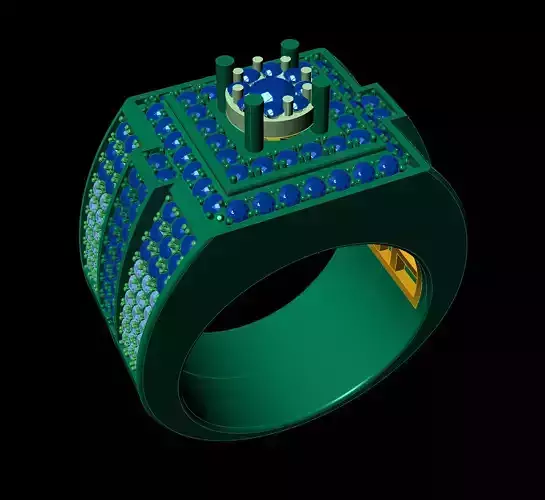 nhan 7 ring with sapphires