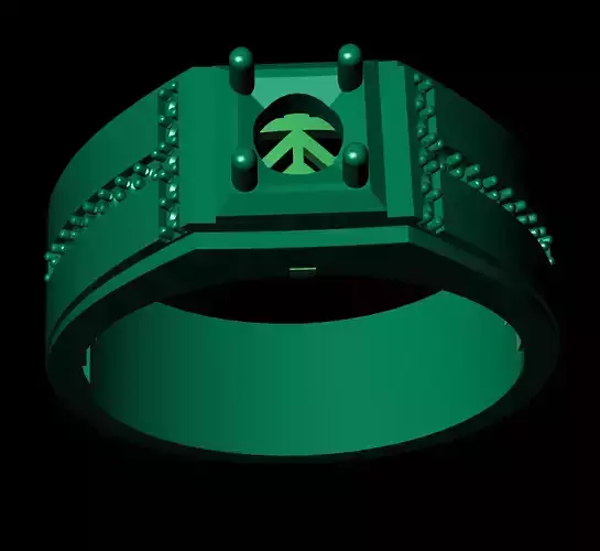 nhan 8 ring with tree in center