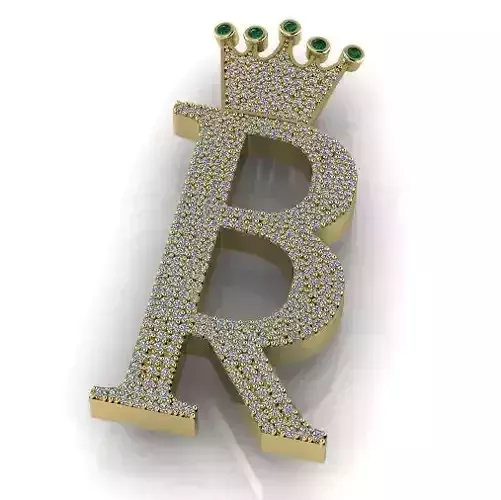 Pendant letter R with a crown Model 3063