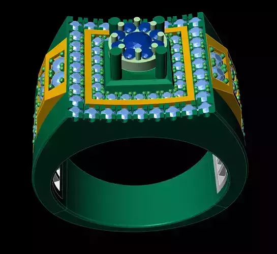 nhan 9 emerald and sapphire ring