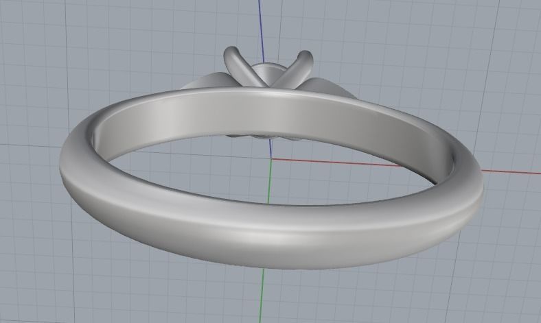 Solitaire Ring Model 3060 3D print model_5