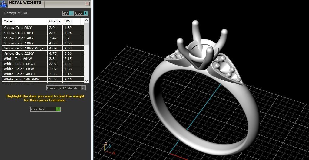 Solitaire Ring Model 3060 3D print model_8