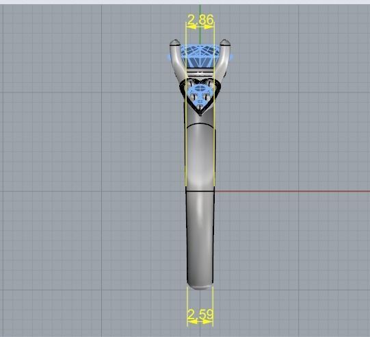 Solitaire Ring Model 3060 3D print model_7