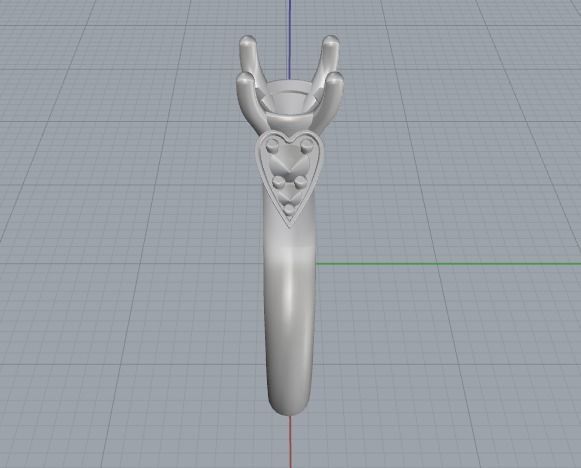 Solitaire Ring Model 3060 3D print model_3