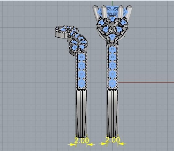 Double ring Model 3055 3D print model_8