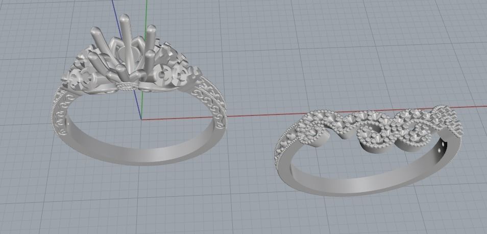 Double ring Model 3055 3D print model_2