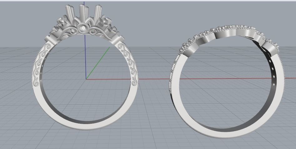 Double ring Model 3055 3D print model_3
