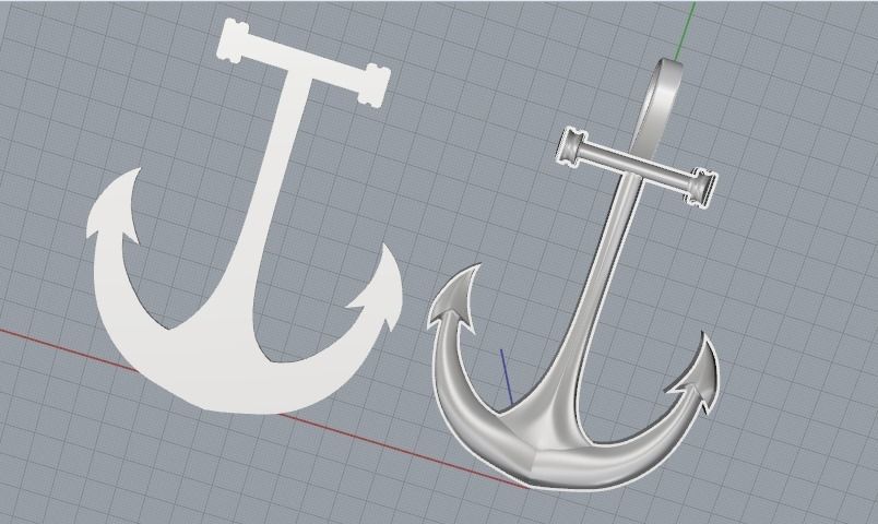 Pendant anchor Model 3051 3D print model_5