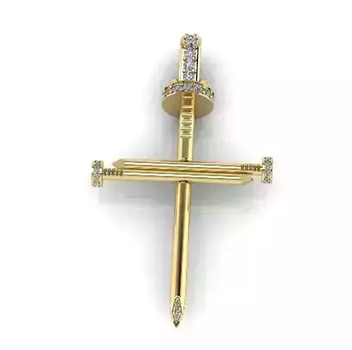 Pendant Cross in nail style Model 3046