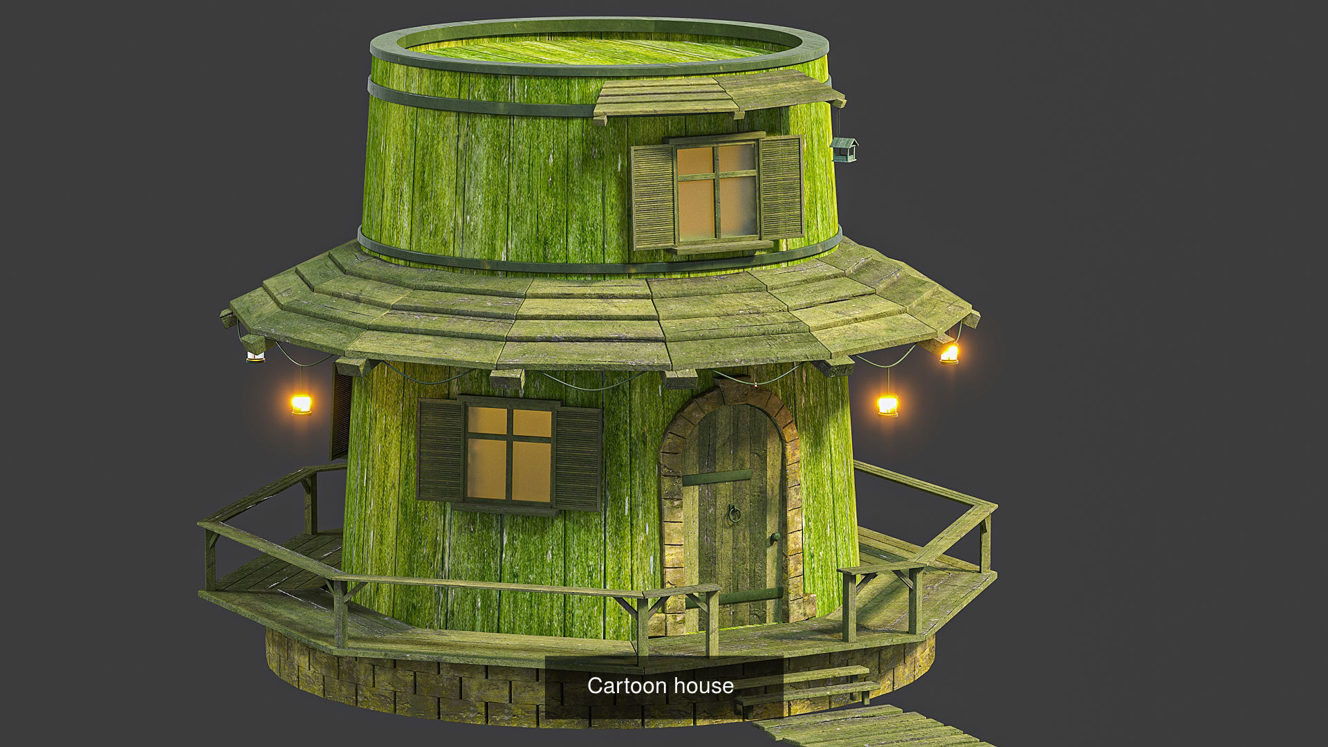 Cartoon House and Robotics  3D Model Collection_1