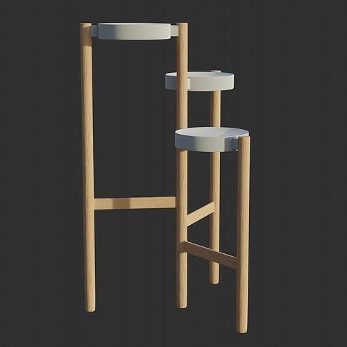 An IKEA Plant Stand Free low-poly 3D model
