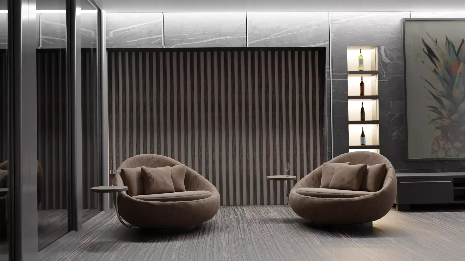 Modern living room Free 3D model