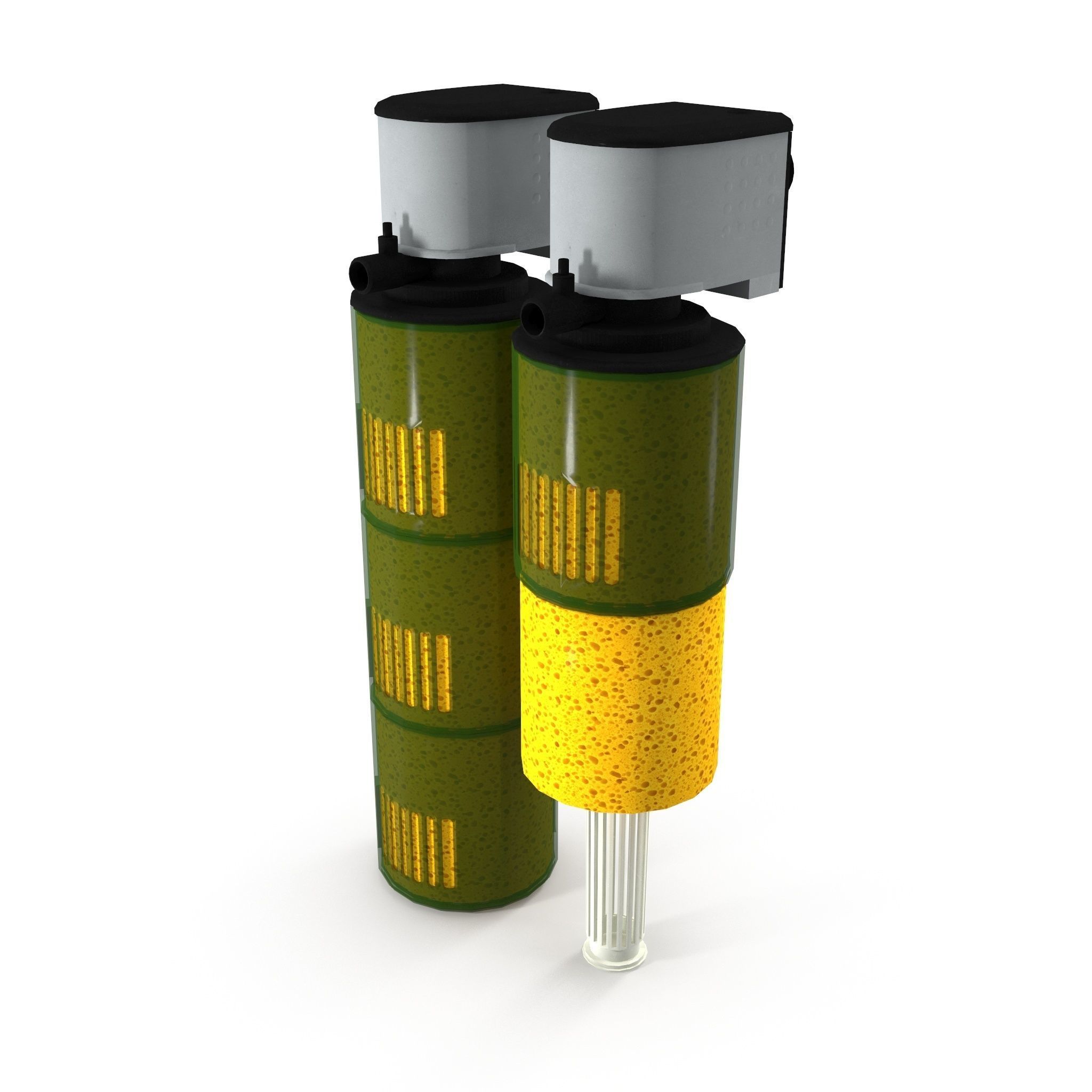 Internal aquarium filter Low-poly 3D model_10