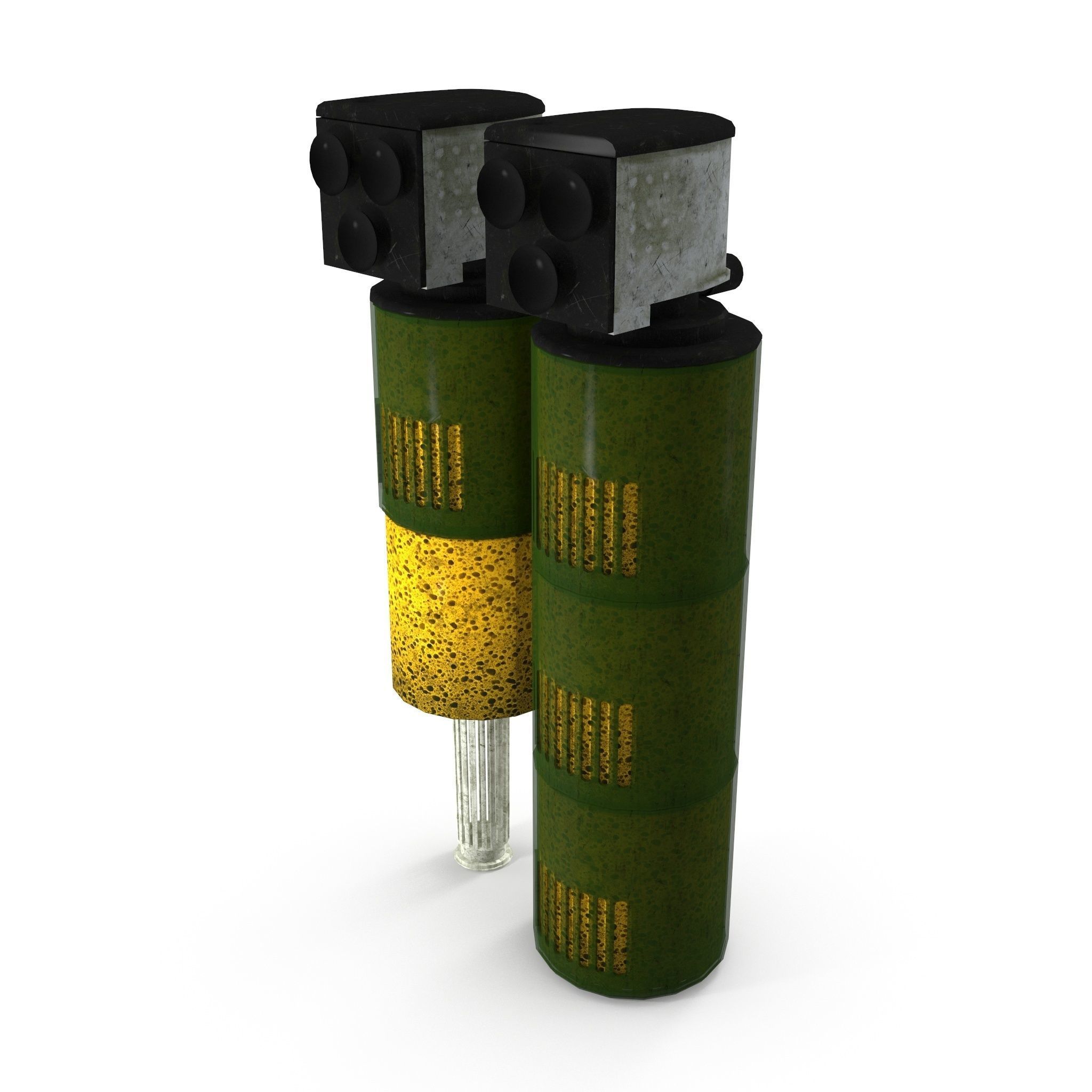 Internal aquarium filter Low-poly 3D model_4