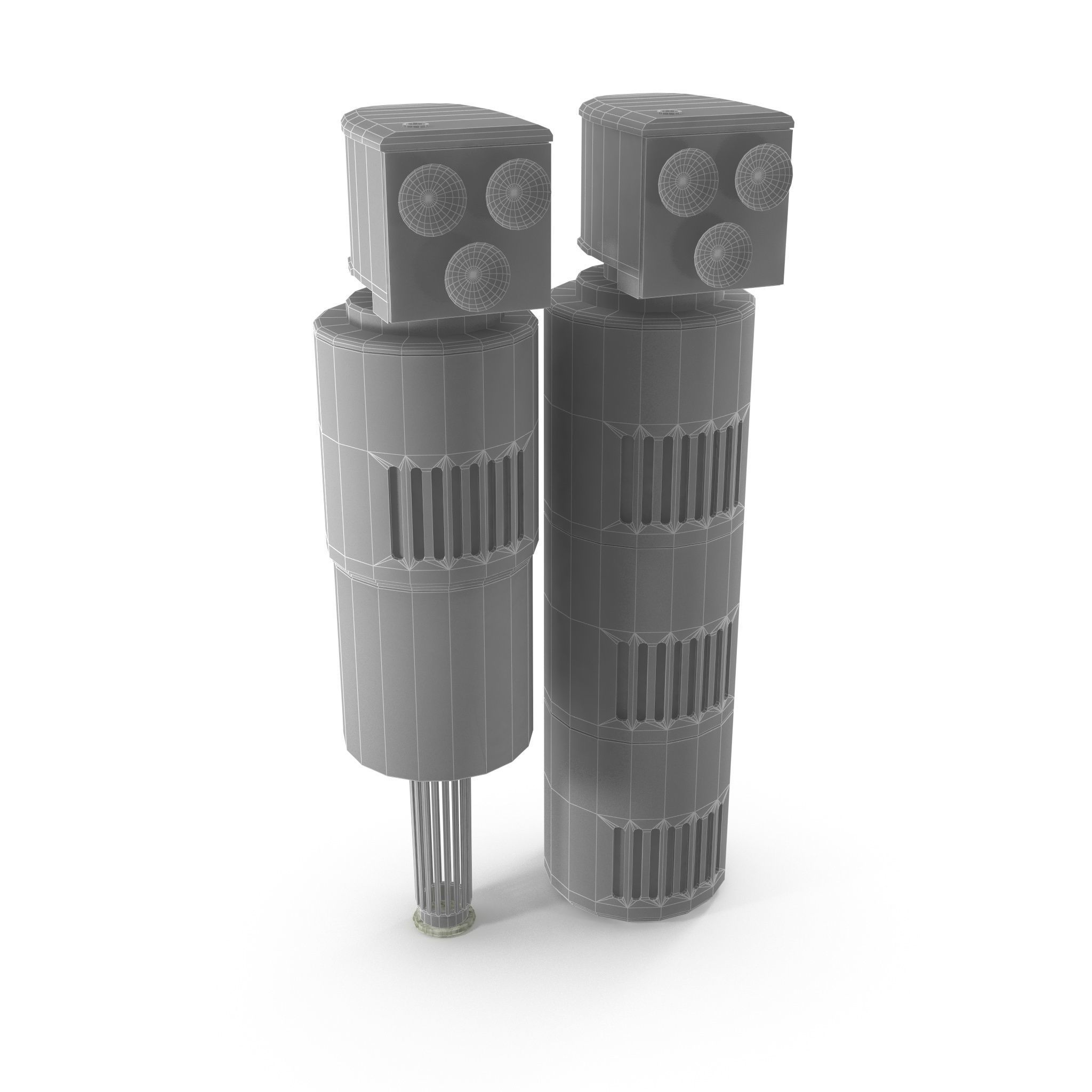 Internal aquarium filter Low-poly 3D model_1