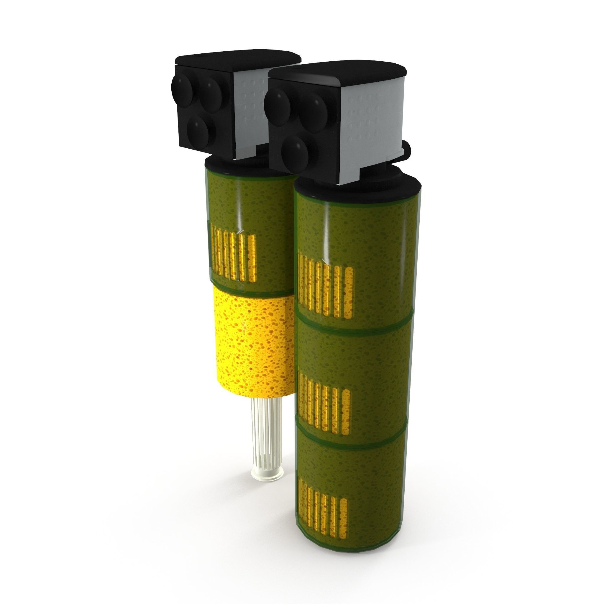 Internal aquarium filter Low-poly 3D model_7