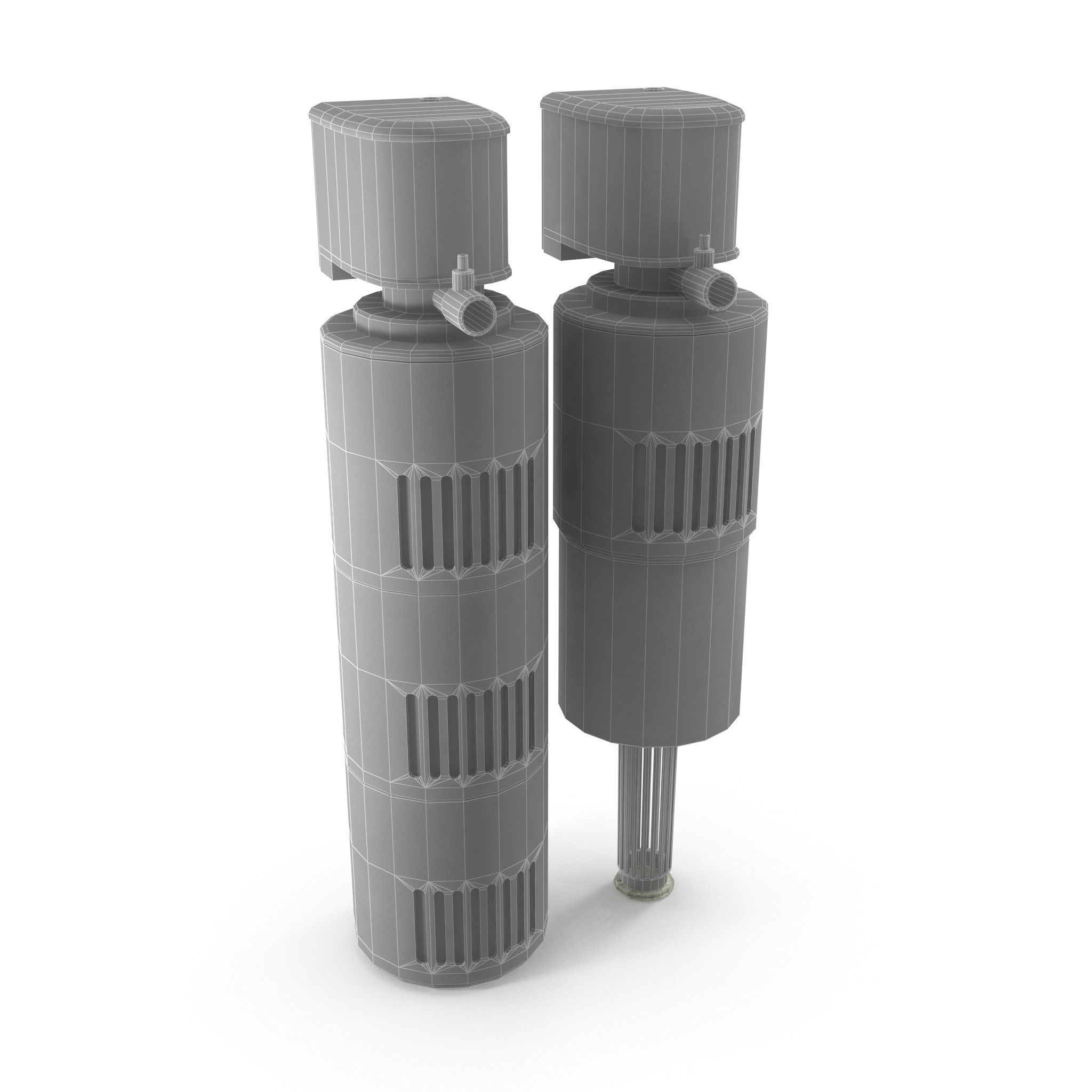 Internal aquarium filter Low-poly 3D model_15