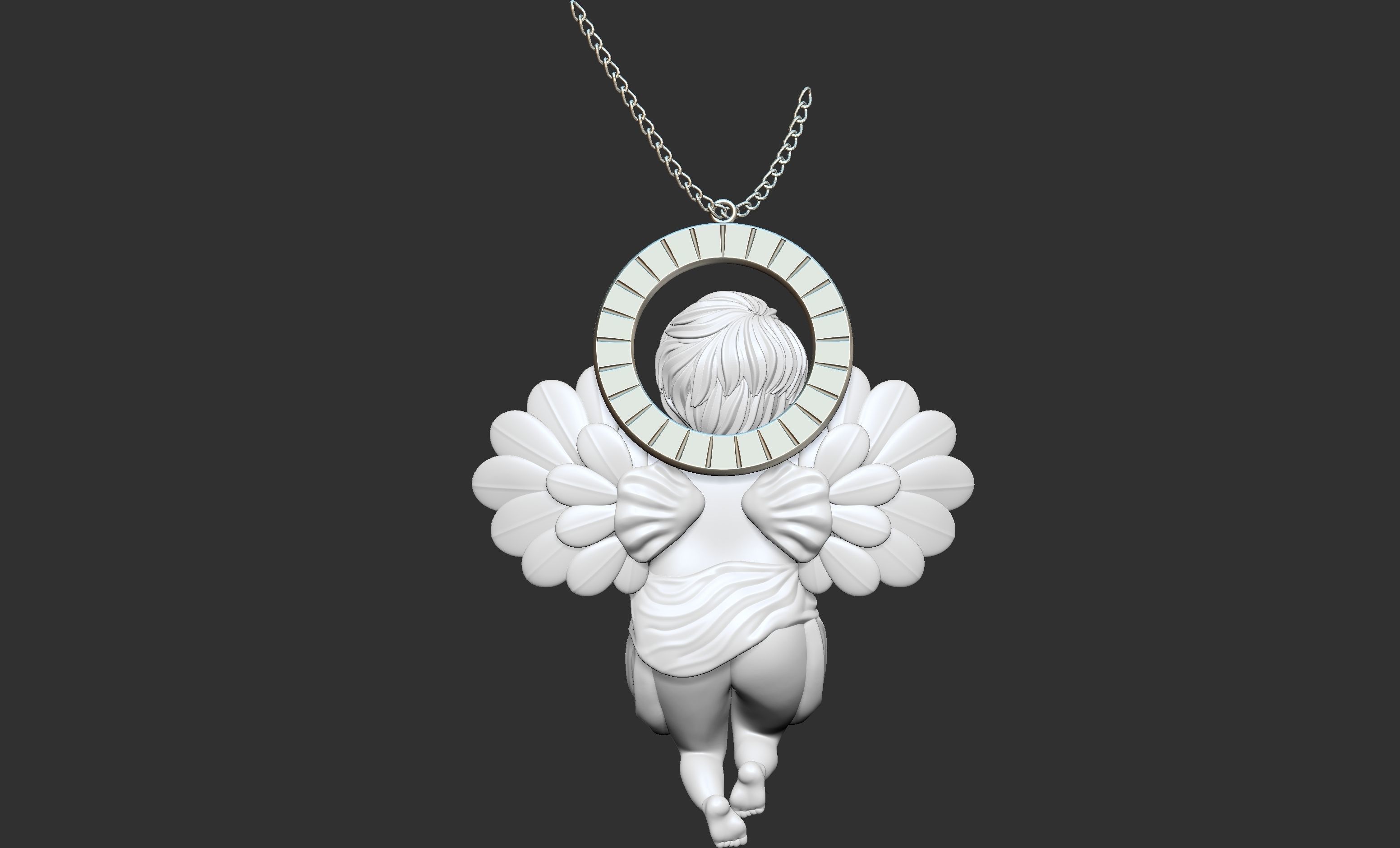 Angel Pendant 3D print model_2