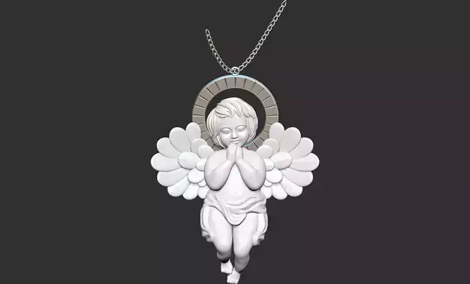 Angel Pendant 3D print model