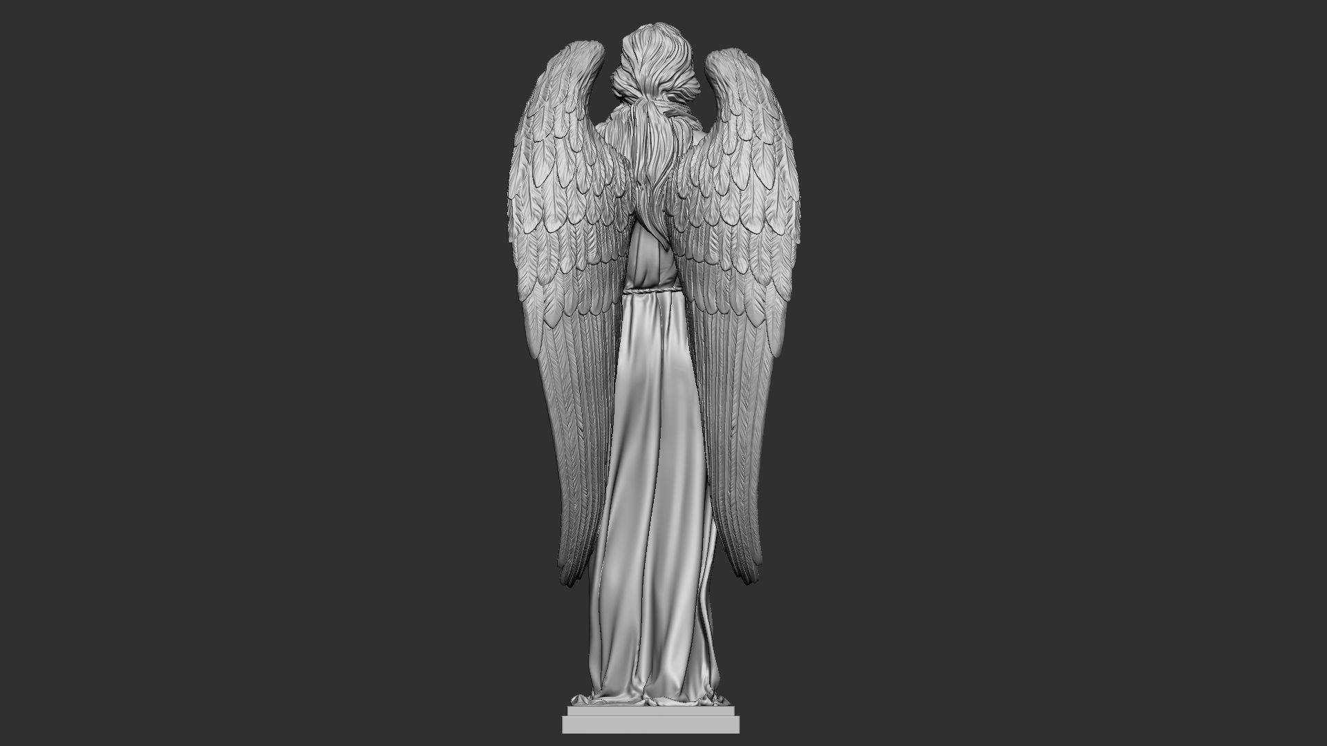 Angel statue 04 3D print model_14