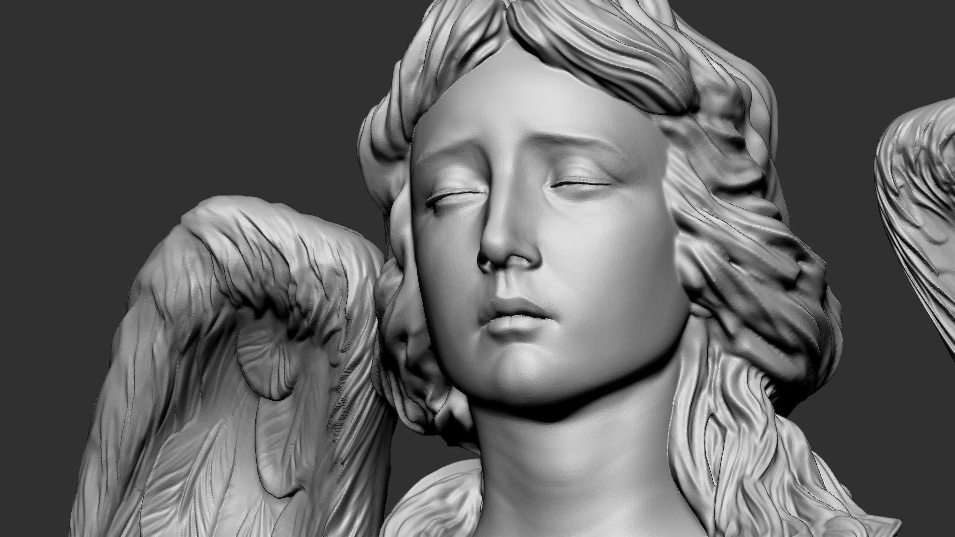 Angel statue 04 3D print model_12
