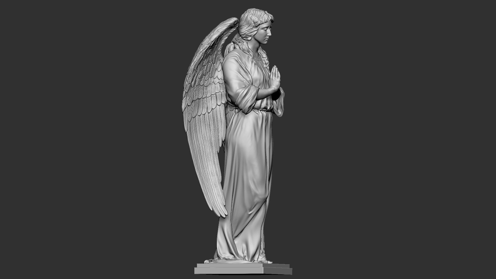 Angel statue 04 3D print model_20